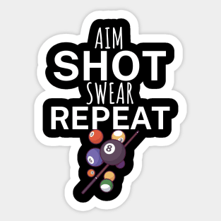 Aim shot swear repeat Sticker